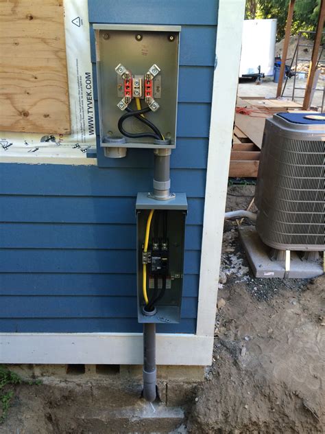 electrical meter box on siding|metal siding with meter box.